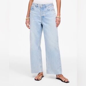 Madewell Low Slung Baggy Crop Jean in Foster Wash